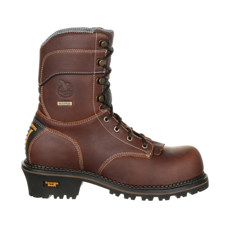Men's Georgia Boot AMP LT Logger Composite Toe Waterproof Work Boot