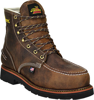 Men's Thorogood 6" Brown, WP, EH, SR, Moc Steel Toe Boot (U.S.A.)