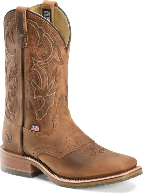 Men's Double H 11 Domestic Wide Square Toe ICE™ Roper Soft Toe Work Boot