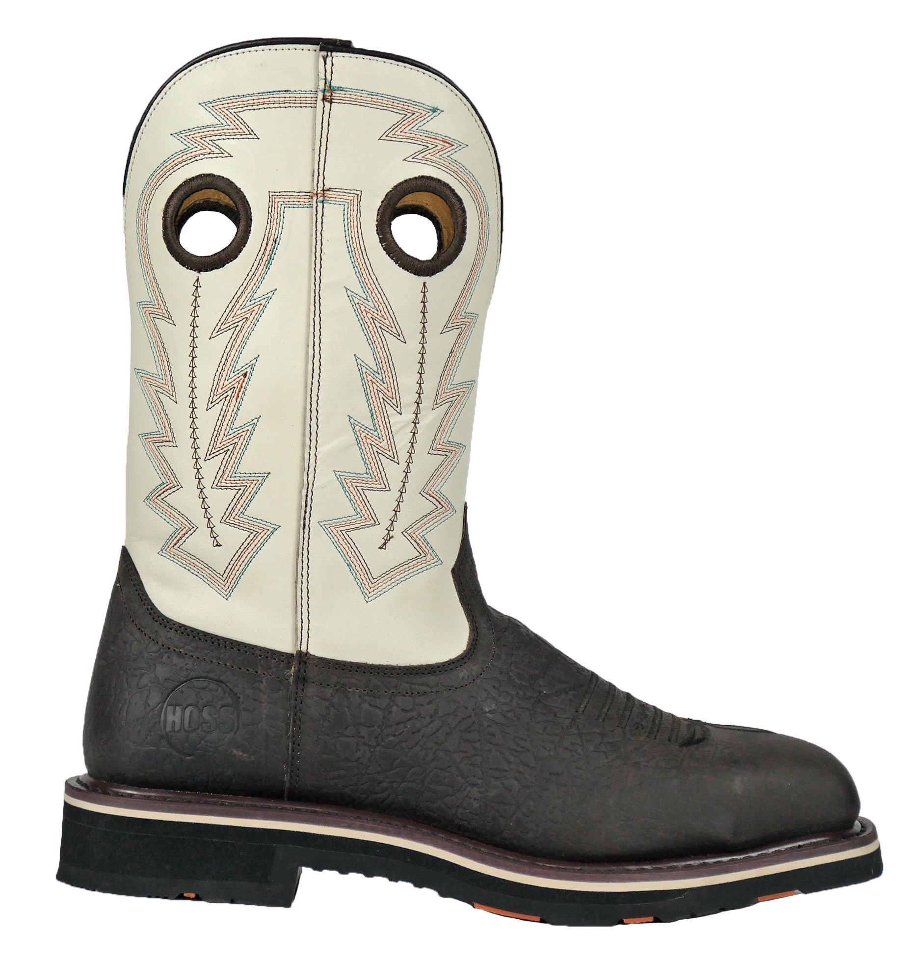 Men's Hoss Spitfire White, EH, Pull On Western Composite Toe Boot