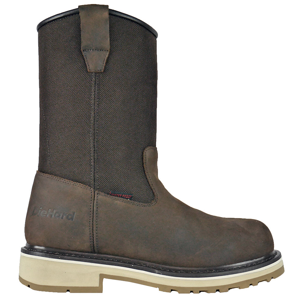 Men's DieHard Stratus Brown, EH, SR, WP, Pull On Wellington Soft Toe Boot