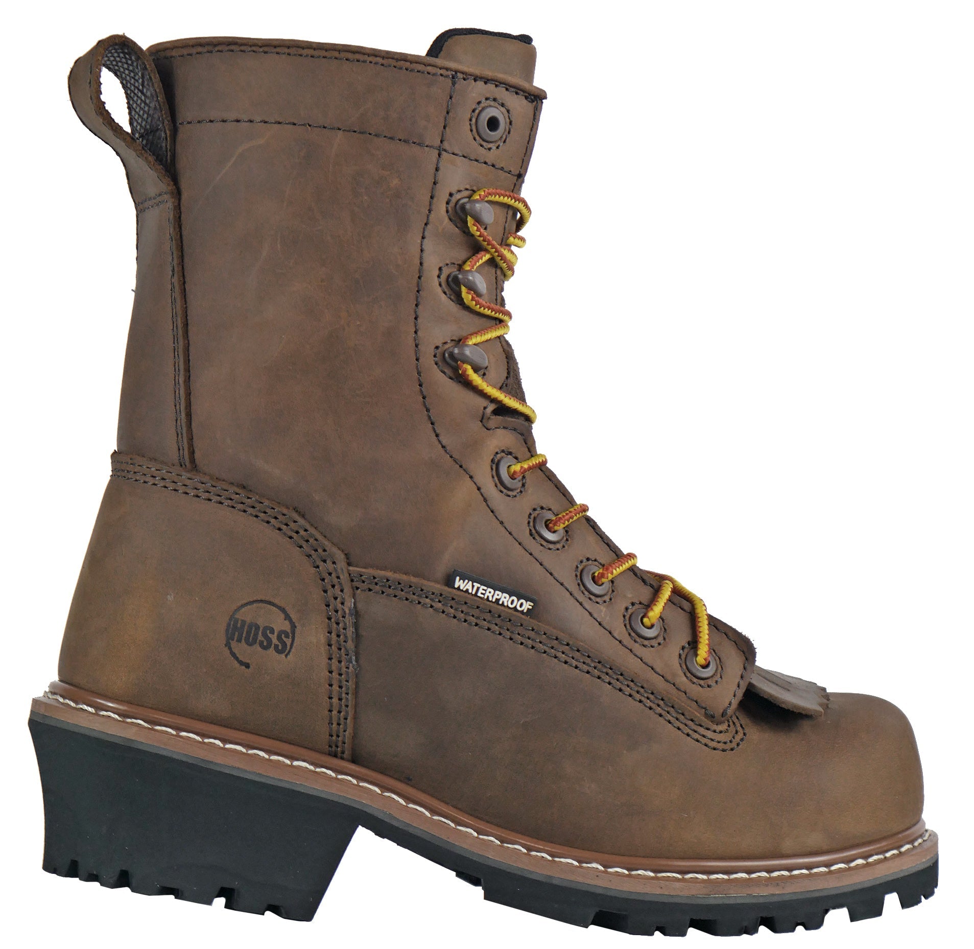Cross Cut Kiltie Logger Brown Composite Toe 80715