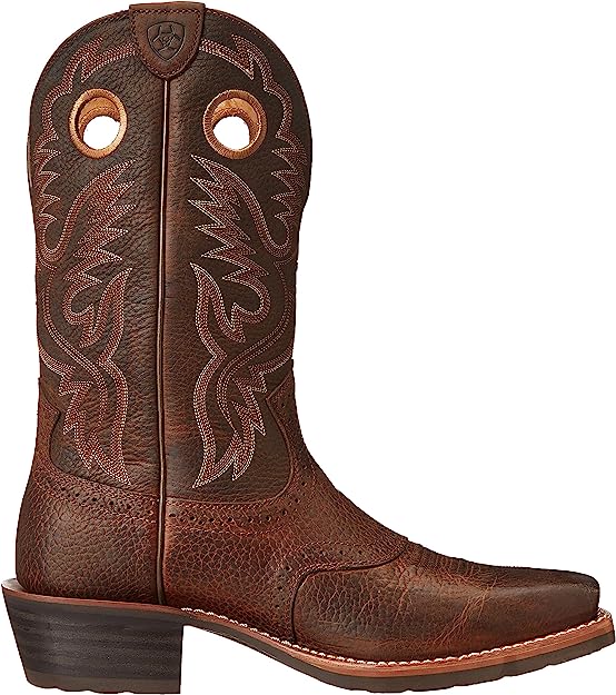Men's Ariat Brown Oiled Rowdy Heritage Roughstock, SR, Pull On Square