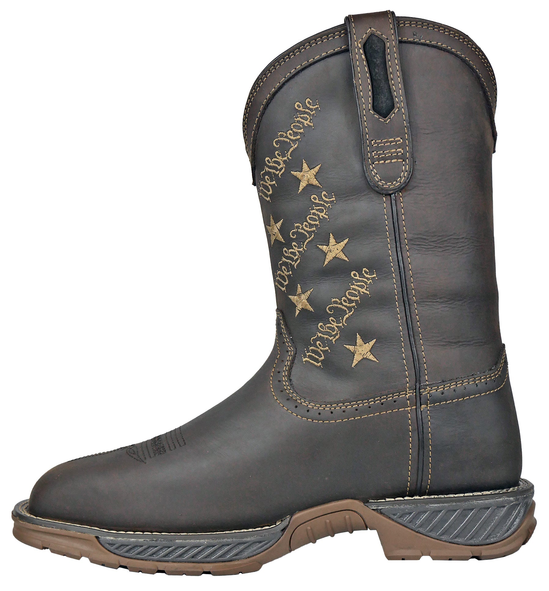 We The People Brown Pull-On Western Composite Toe 94023