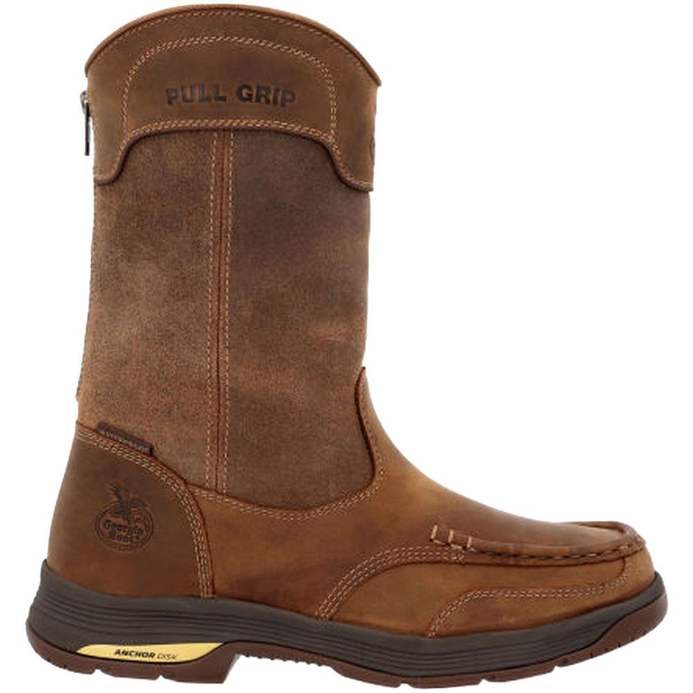 Georgia Boot Athens 360 8" Waterproof Work Boots For Men - Soft Toe, Brown Leather GB00469