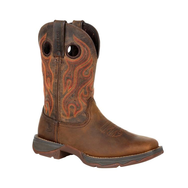 Women's Durango Rebel Trail Brown Western Pull On Soft Toe Boot