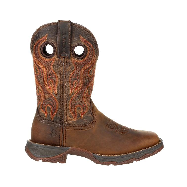 Women's Durango Rebel Trail Brown Western Pull On Soft Toe Boot