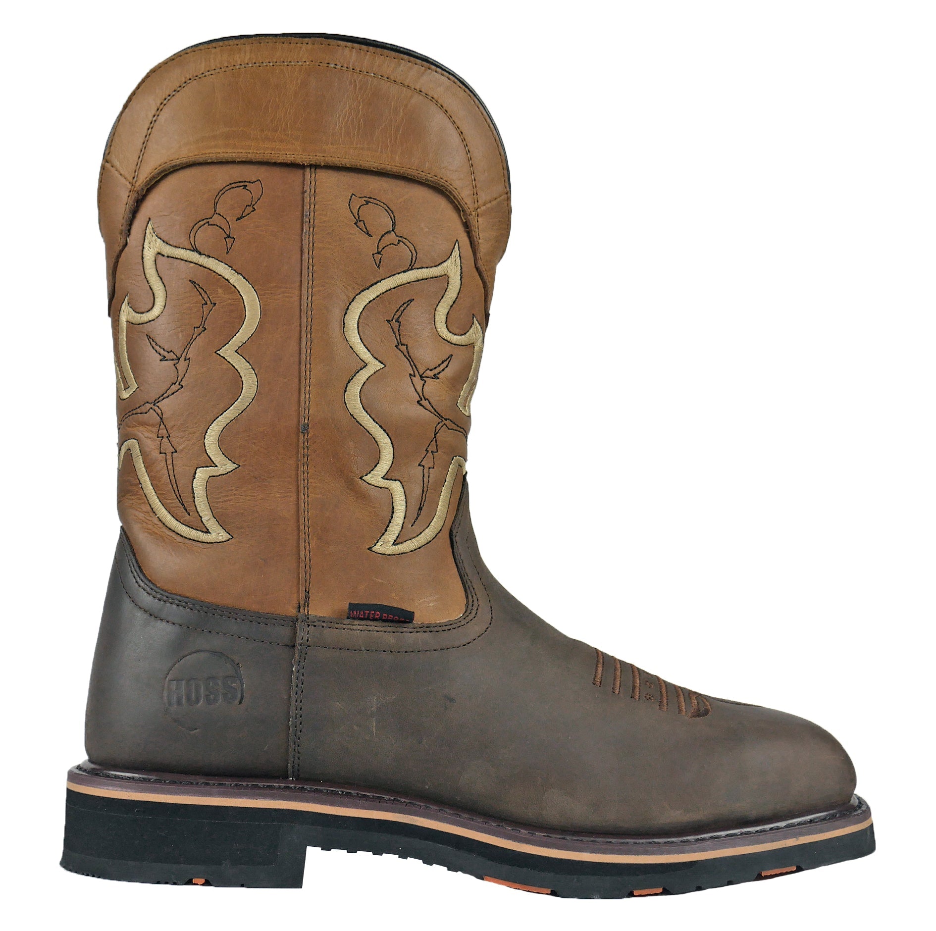 Men's Hoss Showdown Brown, EH, SR, WP, PR Pull On Western Composite Toe Boot